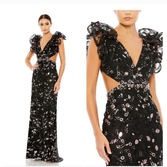 Mac Duggal 68043 - Sequin-Detailed Ruffle Evening‎ dress - Picture 2 of 11